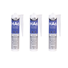 3x Bond it Clear HA6 RTV Silicone Sealant Marine Aquarium Safe Water Fish Tank