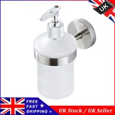 Soap Holder Chrome Finish Silver Accessory Bathroom Wall Mounted Soap Dispenser