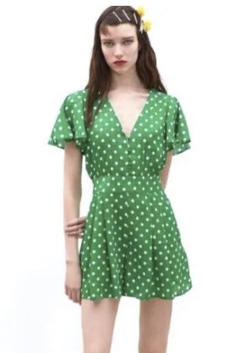 Zara green polka - zara,