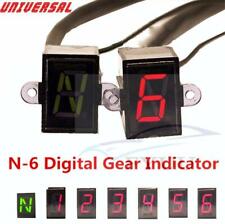 6 Speed N-6 Digital Gear Indicator Motorcycle Display Shift Lever LED Universal