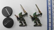 2 ELDAR STRIKING SCORPIONS Metal Aeldari Army Painted Warhammer 40K 1990s B14