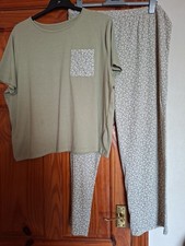 TU XL Green Floral Pyjama Set