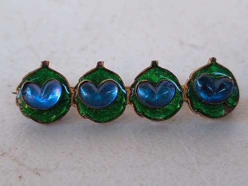Antique czech glass peacock - antique,