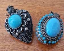 2 X Large Silver Tone Scent