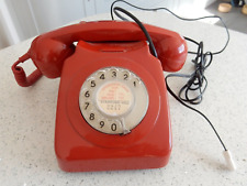Vintage / Classic  GPO 746F  RED dial telephone working BT Phone