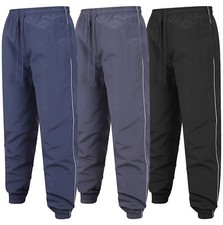 Mens Tracksuit Bottoms One Striped Jogging Trousers Sport Gym Zip Pockets S-2XL