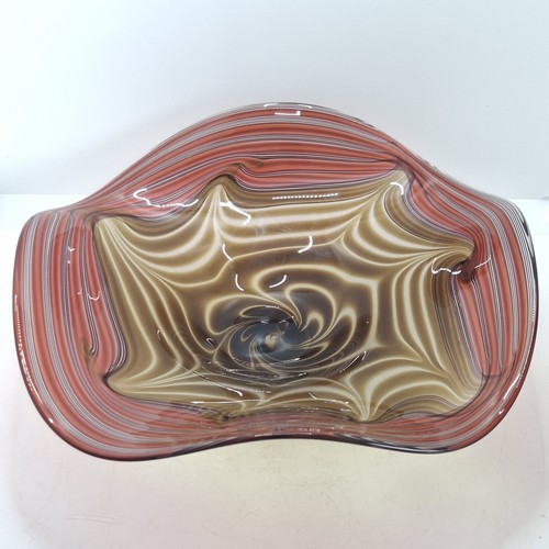British studio art glass bowl - studio,