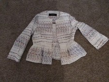 Multicoloured Zara Jacket Edge To Edge Peplum Size M