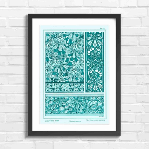 Chestnut tree art - chestnut, nouveau