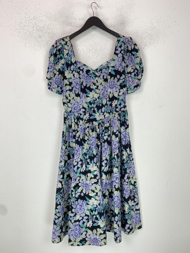 Laura ashley black - floral, midi