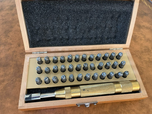 Letter number punch set with - number,