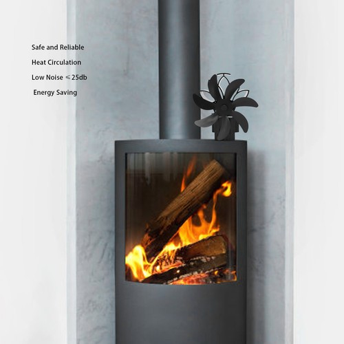 Wood stove fan heat - heat, powered