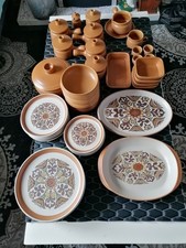 Vintage 1960s Denby Langley Canterbury Dinner,Tea, Coffee Service 80 Items