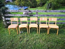 Vintage Stacking School Chairs - Job Lot of 5 - Delivery Anywhere Z1-Z5