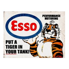 Esso Tiger Metal Sign Plaque