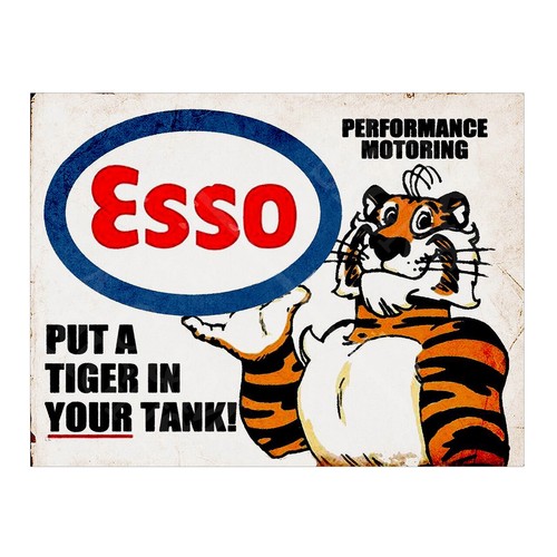 Esso tiger metal - esso, plaque