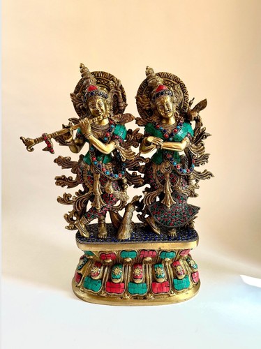 Vintage brass hindu god - vintage, radha