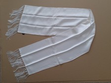 Mens Womens Cream Silk Evening Scarf Brand New Never Worn    