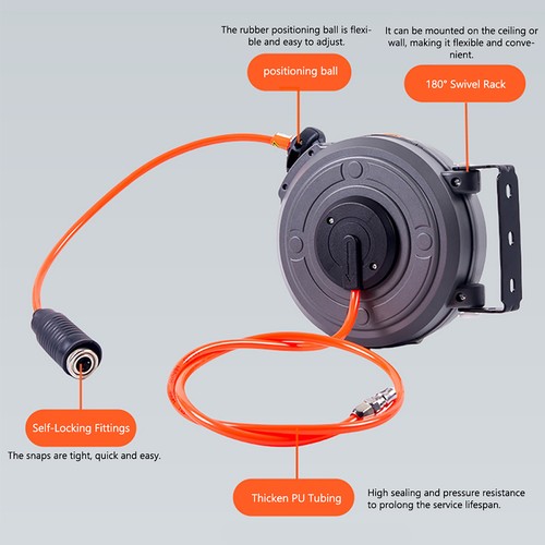 Auto retractable air hose - air, reel