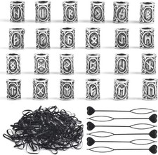 24PCS Hair Beard Beads