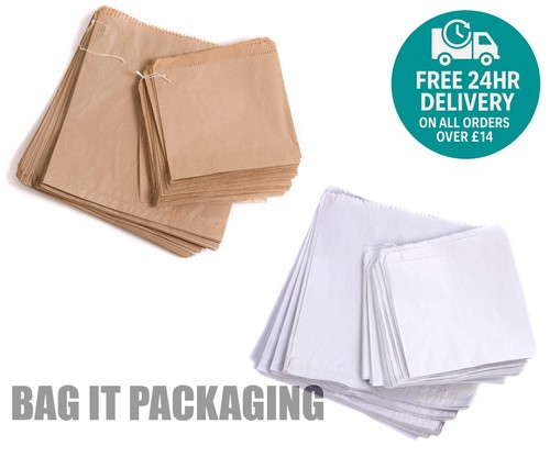 Strung kraft paper food bags - paper, |