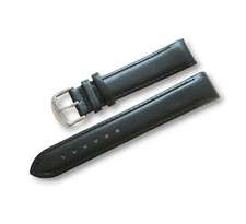 Curved End Leather Watch Strap
