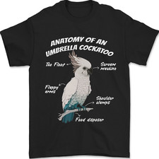 Cockatoo Anatomy Mens T-Shirt 100% Cotton