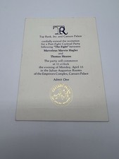 Marvin Hagler Vs Thomas Hearns After Party Post Fight Boxing Invitation Program