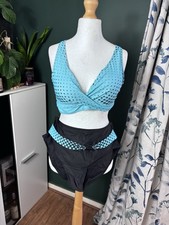 Black & Turquoise Bikini Set