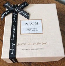 Neom Sleep Well Wake Fresh Scented Candle & Pillow Spray Gift Set - Xmas Gift
