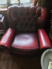 Red Leather Swivel Reclining