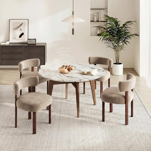 Colamy wooden dining chairs - wooden,