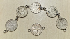 6 x George V Threepenny Bit