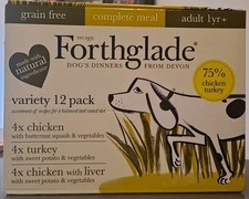 Forthglade Dogs Dinners Grain-Free 75% Chicken, Turkey Food, 12 x395g