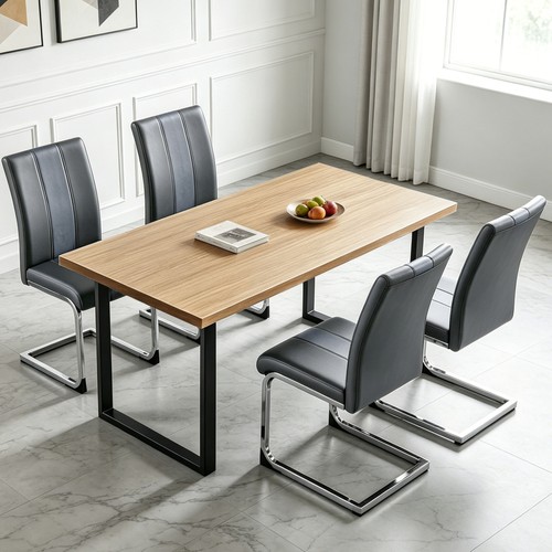 Grey dining table and chairs - grey,