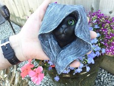 Hooded Black Cat Gothic Pagan
