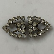 VINTAGE 1930s pair clear paste