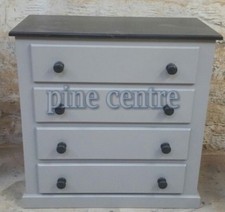 HANDMADE AYLESBURY NEXT (GREY & DARK GREY) CHEST OF 4 DRAWERS FULLY ASSEMBLED!!