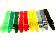 Replacement Resin Swatch 17mm Watch Strap Including Fitting Pins UK Seller