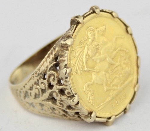 1915 george half sovereign - george, v