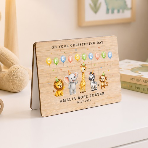 Personalised christening card - christening,