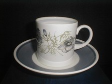 Wedgwood Bone China Susie Cooper Glen Mist Coffee Espresso Can Cup & Saucer