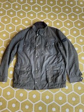 Barbour International Duke Mens Wax Jacket Size XL Sage Green