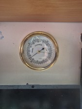 Brass weather barometer - brass,