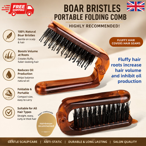 Foldable boar bristle hair - foldable,
