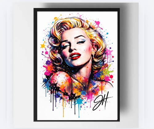 Glossy art print marilyn - art,