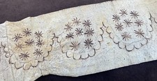 Early 18th Century Hand Drawn Lace Border Template On Recycled Vellum Deed Panel