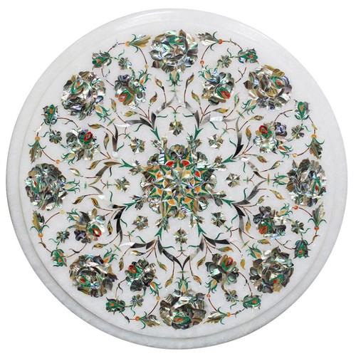 White marble center coffee - 12",