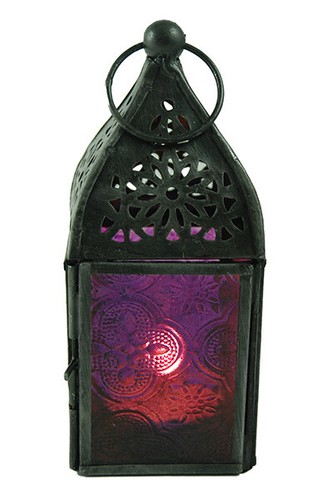 Lantern candle holder purple - lantern,