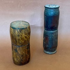 2 Antique Hand Carved Bamboo